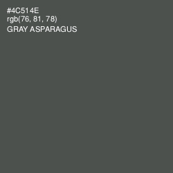 #4C514E - Gray Asparagus Color Image